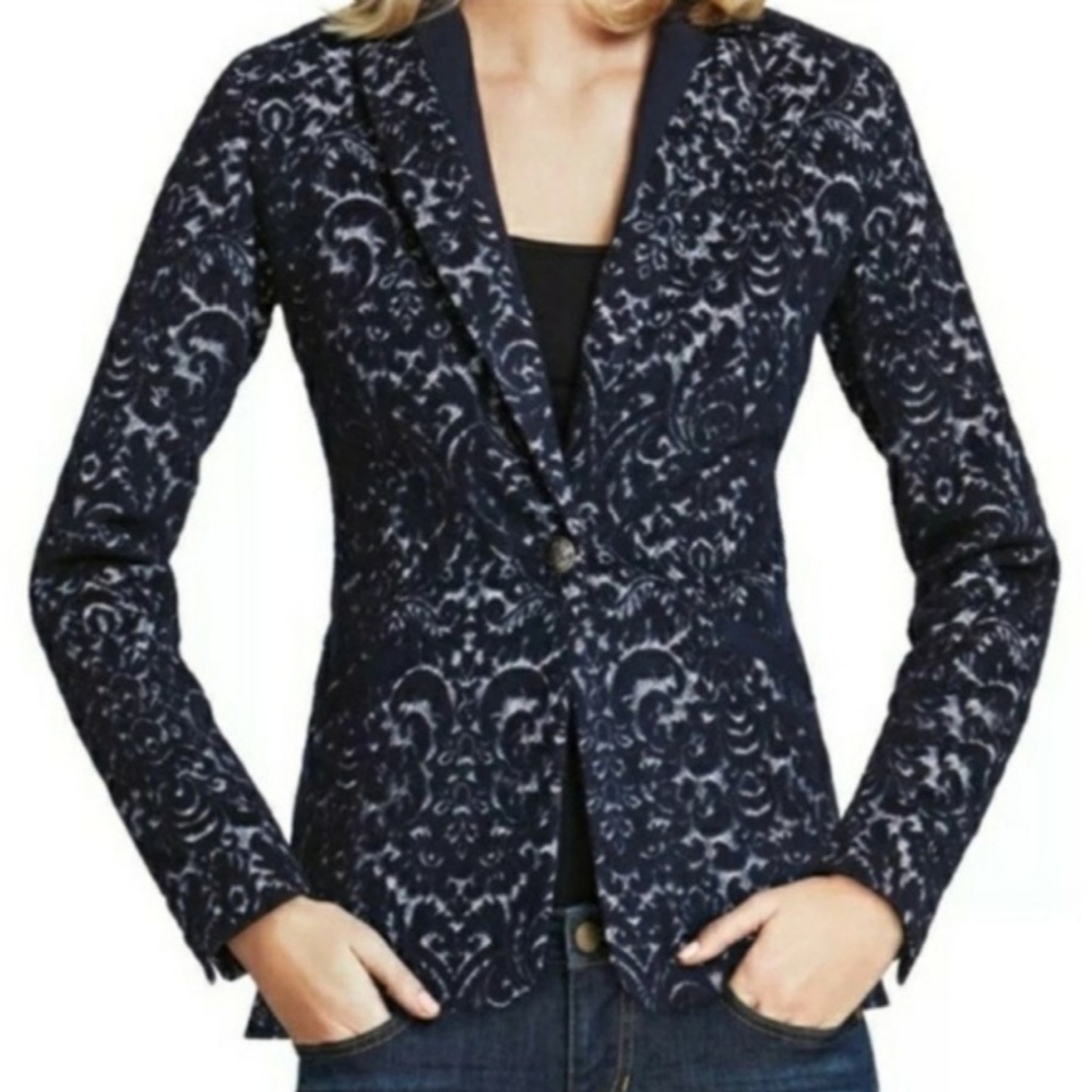Cabi Jacquard paisley print Blazer style 109 sz 2 - Picture 1 of 8